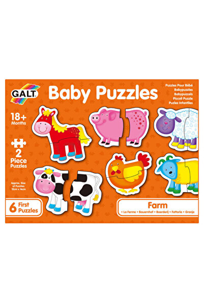 Galt Puzzle Bebeluși Galt, Duo Farm, 12 piese