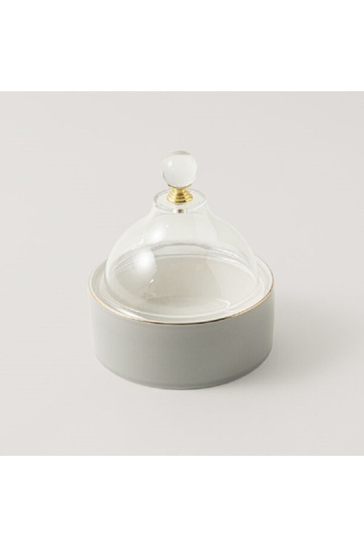 Dallaty porcelain date bowl 12.7cm, grey