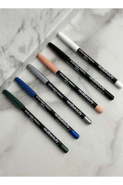 real beauty Waterproof Gel Eyeliner Pencil Set of 6 Multicolor