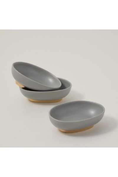 Dallaty Dallat grey porcelain nut bowls set 3 pcs