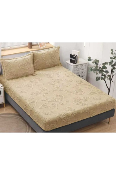 CHIRASO CHIRASO, COCOLINO Elastic Bed Cover, Butterfly Pattern 180x200+30cm and 2 Pillowcases 50x70cm