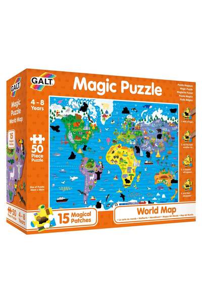 Galt Magic puzzle Galt, harta lumii cu animale