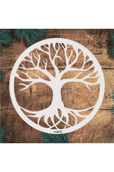 STENCİLTASARIM Stencil Tasarım Yu079 Hayat Ağacı Deseni Boyama Şablonu - Deko...