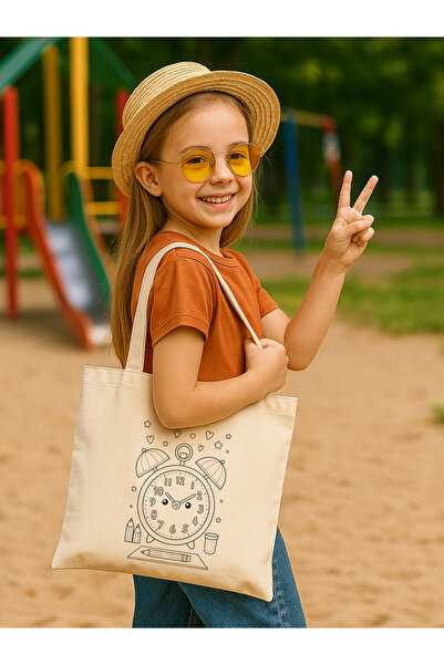 Cemira Painting Set Clock Painting Bag Hobby 35*40 Raw Cloth Bag Painting Kindergarten Children Activity Painting