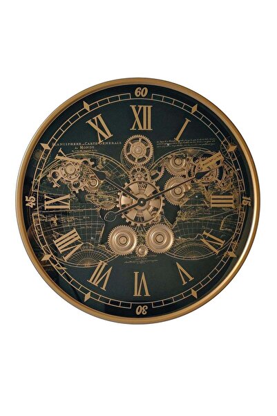 YASAR CONCEPT Terrachron Metal Çarklı Duvar Saati 60 Cm