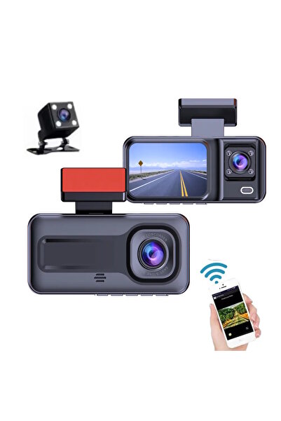 Concord MPIA CC38 64GB Üç Kameralı (Ön+ İç+ Arka) Araç İçi Kamera WiFi Viidure App