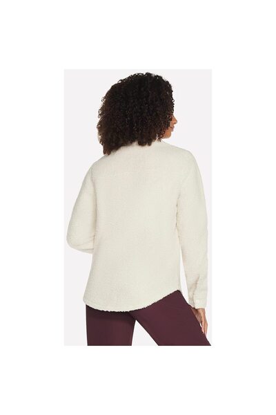 SKECHERS Dámska bunda Sherpa Shacket, biela