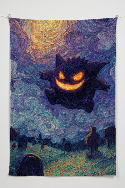 Charmbi غطاء جدار عمودي من بوكيمون - سجادة جدارية من القماش عالي الجودة بتصمي...