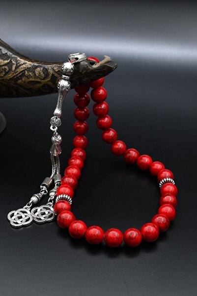 Prestige Natural Quartz Stone 33-Bead Rosary with Metal Tassel 10mm Sphere Cut 902237