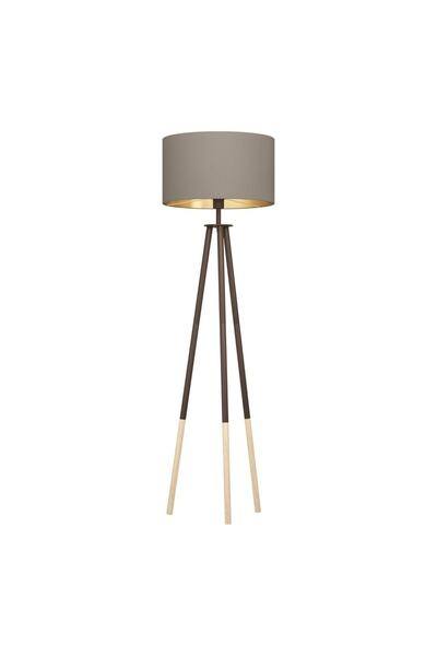 Eglo Floor lamp, metal and wood structure, fabric lampshade, one light source with E27 socket, 60W, IP20, 1540 x...