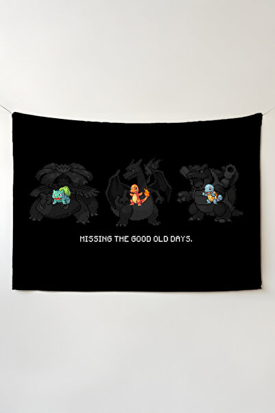 Charmbi غطاء جداري أفقي من بوكيمون - سجادة جدارية من القماش عالي الجودة بتصمي...