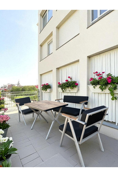 Dekoroom's Vera 2-1-1- bahçe balkon mobilyası , oturma grubu , çay seti