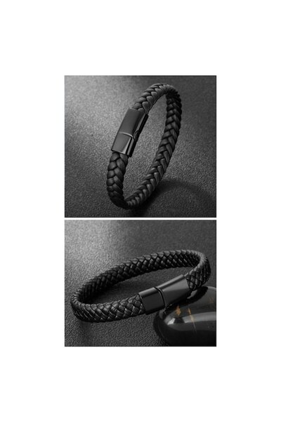 General Store Bratara barbateasca, impletita, prindere magnet, negru, SA&SO General Store®