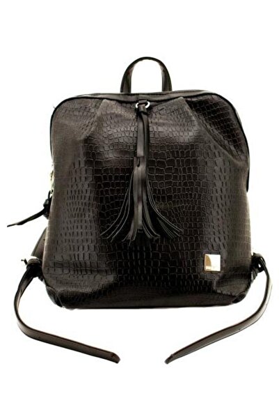 Lamonza Rucsac dama Porta negru 24X30X11 cm