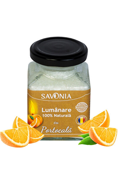 Savonia Portocala - Lumanare 100% Naturala 200 g,