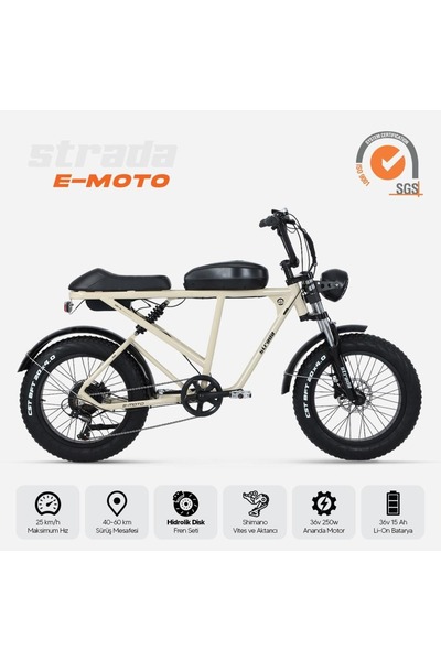 Strada E-MOTO 20 JANT FATBİKE ELEKTRİKLİ BİSİKLET