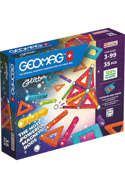 GEOMAG Set de constructie magnetic Glitter Panels 35 piese
