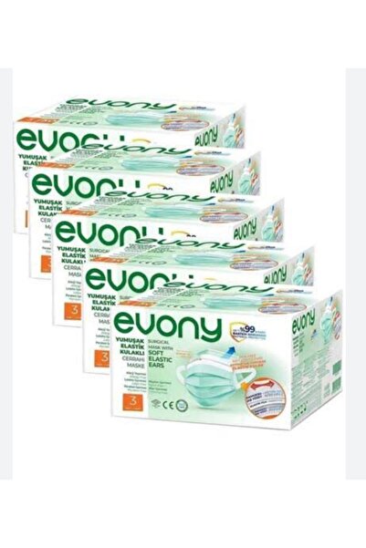 Asfor ELASTİK CERRAHİ MASKE YEŞİL RENK 250 ADET