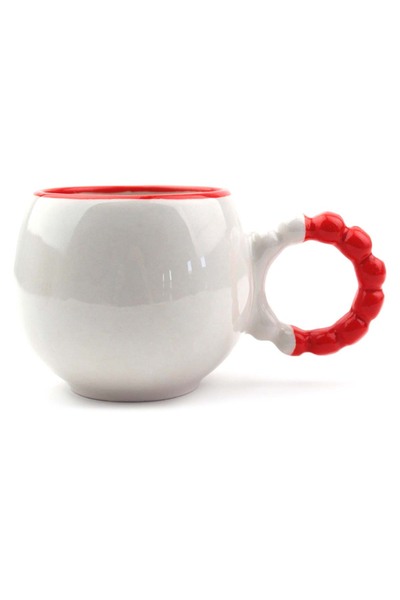 PALTO TASARIM Who Is the Most Popular Person in This World? Handmade Cream Glossy Puff Mug - Handcrafted Gift Mug Bard