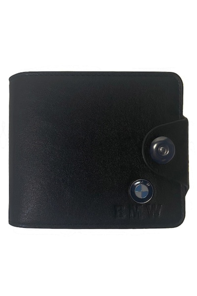 OEM Men's Wallet Made of Eco-Leather, BMW Model, Magnetic Clasp Closure, Black