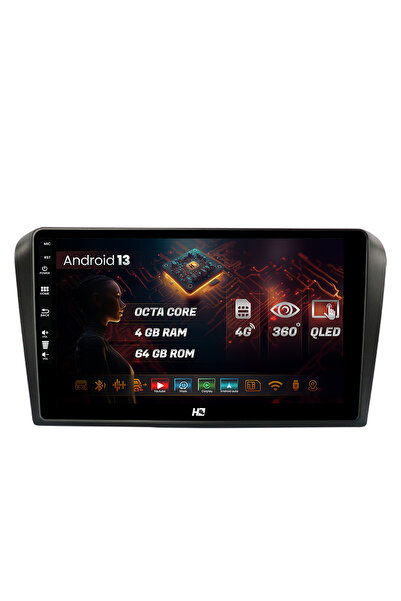 HUB64 Navigatie Mazda 3 (2003-2009), 4GB RAM, Android 13, Octacore, Slot Sim 4G