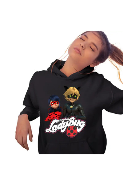 OEM Hanorac Femei Miraculos Buburuza Motanul Noir