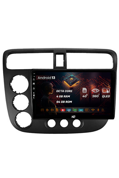 HUB64 Navigatie Honda Civic (1998-2005), 4GB RAM, Android 13, Octacore, Slot ...