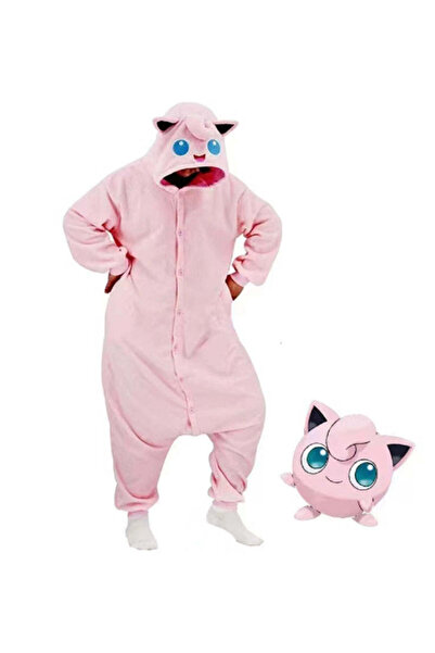 WildFashion Pijama kigurumi, tip salopeta din material moale si pufos, model ...