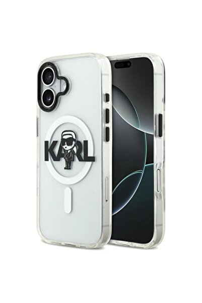 Karl Lagerfeld Carcasă iPhone 17 IML MagSafe Sketch Logo, Karl, transparentă