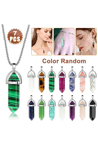 Choice 7 قطع/مجموعة من المعلقات متعددة الألوان على شكل رصاصة مدببة للشفاء من ...