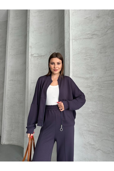 ezber moda SET DE TRENING FEMININ CU FERMUAR DIN TĂBĂT MODAL