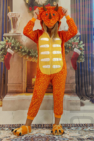 WildFashion Pijama kigurumi tip salopeta model dinozaur PJM232-199