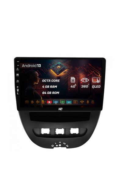 HUB64 Navigatie Toyota AYGO / Citroen C1 (2005-2014), 4GB RAM, Android 13, Oc...