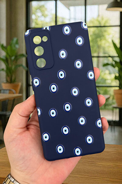 Vip Case Samsung Galaxy S20 Fe - Nazar Boncuk Desenli Silikon Darbe Emici Kla...