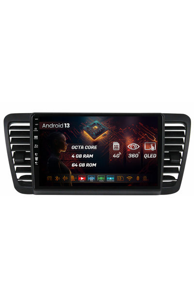 HUB64 Navigatie Subaru Legacy (2004-2010), 4GB RAM, Android 13, Octacore, Slo...