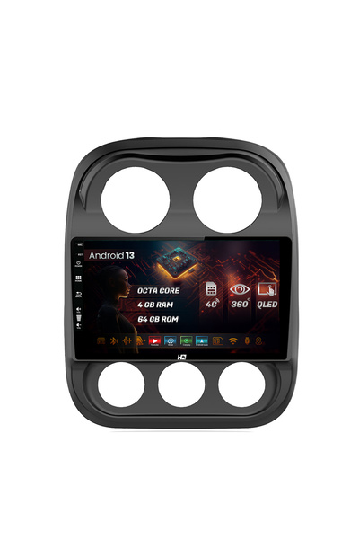 HUB64 Navigatie Jeep Compass (2016+), 4GB RAM, Android 13, Octacore, Slot Sim 4G