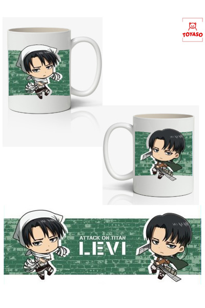 Toyaso Attack on Titan Levi Ackerman Anime Themed White Mug Cup Gift for Love...