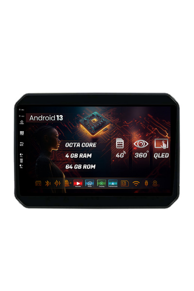 HUB64 Navigatie Suzuki Ignis (2016+), 4GB RAM, Android 13, Octacore, Slot Sim 4G