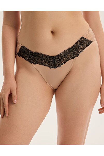 ESOTIQ Women's Briefs Panties Smooth Polyamide with Decorative Front Lace | Century