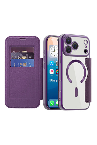 Techsuit iPhone 17 Pro Max SmartMag Book Case, purple