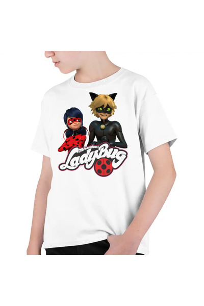 OEM Tricou Copii Baieti Miraculos Buburuza Motanul Noir