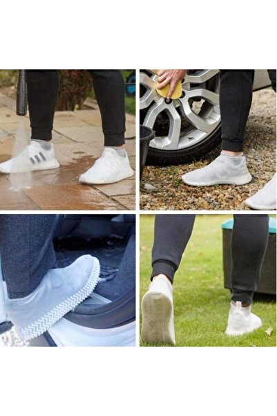 srtfootcare Κάλυμμα παπουτσιών από σιλικόνη Αντιολισθητικό, ανθεκτικό στη βρωμιά, μαύρο