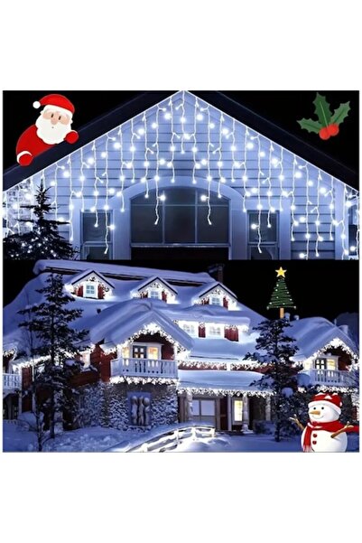 xpress sales Instalatie De Craciun Model Franjuri XPRESS SALES®, 15m, Flash, Interconectabila, Fir Alb, Exterior