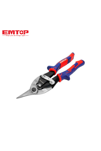 EMTOP Left-Hand Sheet Metal Shears - 10" | Professional Metal Cutting with Precise Curve