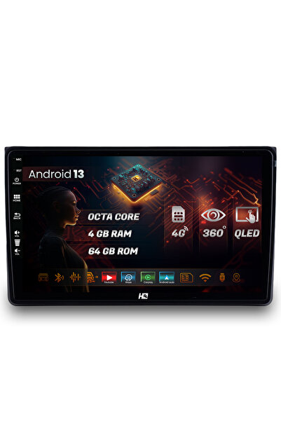 HUB64 Навигация Audi A4(B6/B7) / Seat Exeo, 4GB RAM, Android 13, Octacore, 4G...