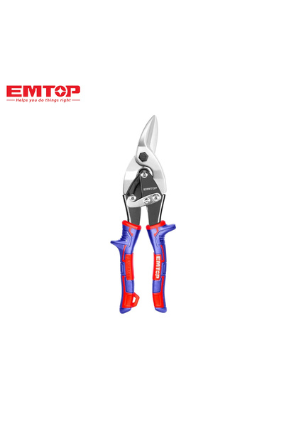 EMTOP Left-Hand Sheet Metal Shears - 10" | Professional Metal Cutting with Precise Curve