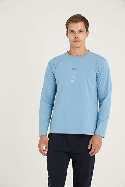 KLY Men's O-Collar Pajama Set Stylish Design - Outerwear