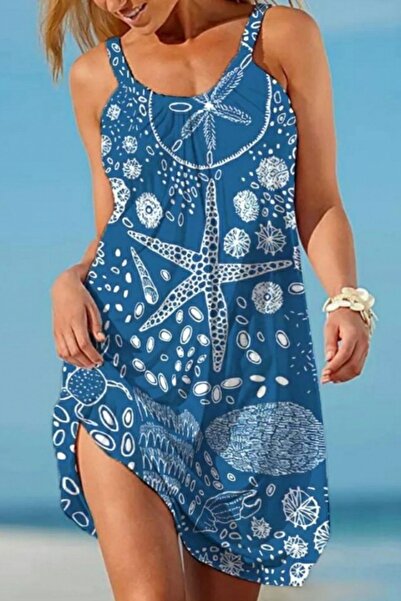 Mossta Сукня з підвіскою з малюнком морської зірки - синя