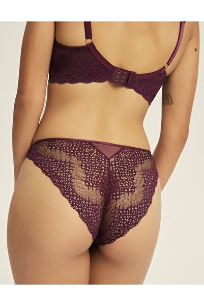 ESOTIQ Chiloți clasici confortabili pentru femei, din dantelă florală cu detalii fine | Caris