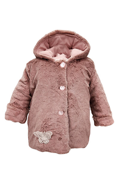 fantasialand Haină din blană sintetică, model Lizzy, fluture roz